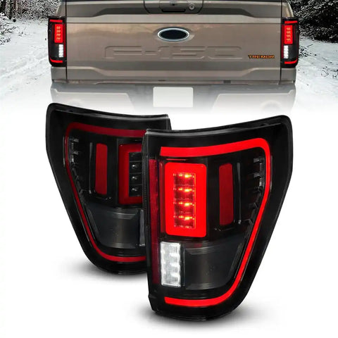 ANZO USA 311474 Tail Light Assembly LED Smoke Lens Black Housing Red Brake Light/