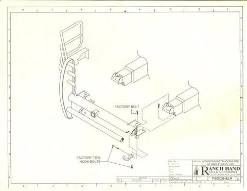 Ranch Hand FSG03HBL1 Bumper SUMMIT One Piece Design Direct-Fit Mounting Hardware