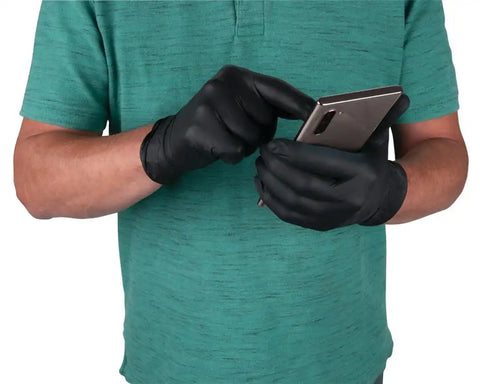 BLK NITRILE GLOVES 100 XL