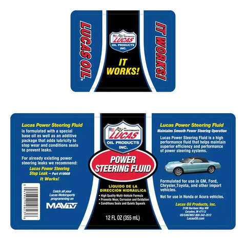 LUCAS OIL 10823 POWER STEERING FLUID 12OZ