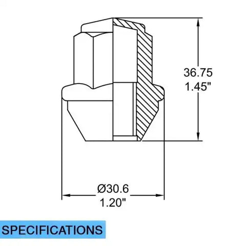 OE LUG-FCTRY LG BLK-1/2(BOX OF 60)