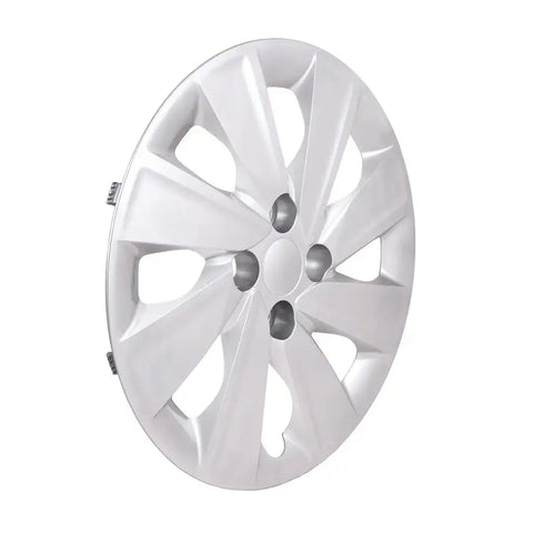 Coast To 54915S 15 Inch 8 Spoke Painted Silver ABS Plastic Set Of 4 Fits Over OEM Wheel