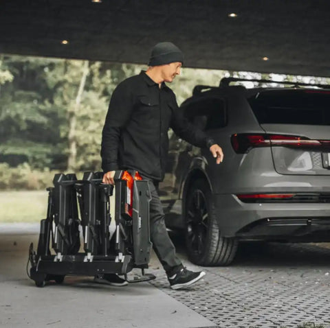 Thule 903210 Bike Rack Epos Fits 1-14 Inch and 2 Inch Receivers Hold 2 Bikes Up To 75 Pound Weight Capacity