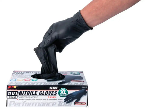 BLK NITRILE GLOVES 100 XL