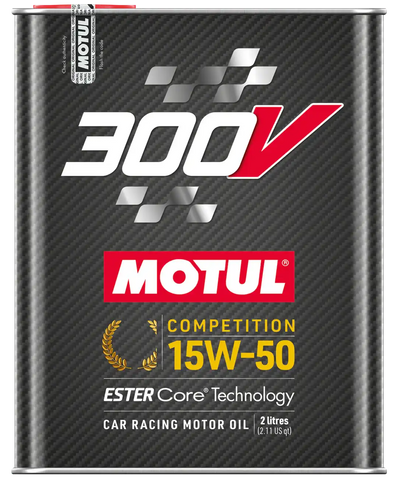 Motul 110860 Oil 300V COMPETITION SAE 15W-50 Synthetic 2 Liter Can Single