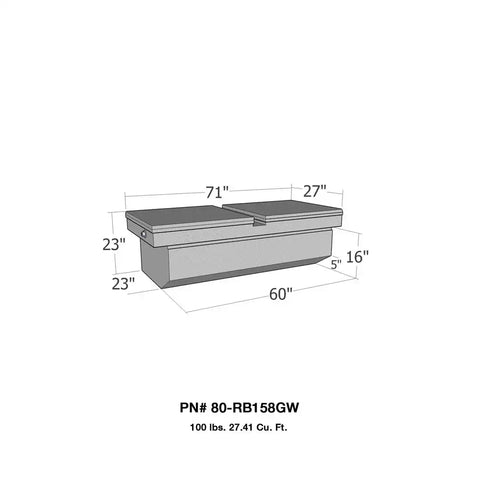 Westin 80-RB158GW - Brute Gull Wing Lid Tool Box