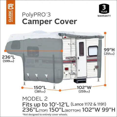 CLASSIC ACC 80-037-153101-00 PP3 CAMPER COVER 10-12'