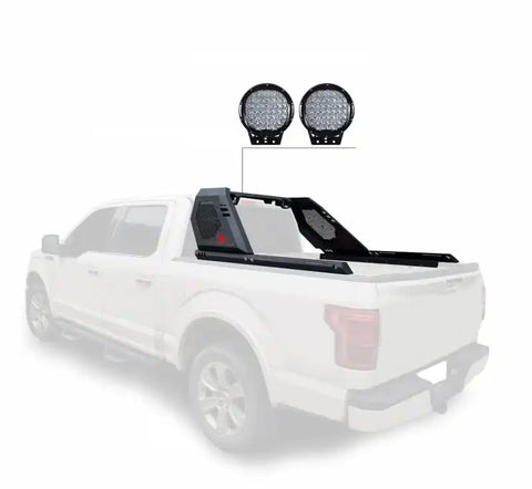 Black Horse Offroad VIRB06B-PL69B Truck Bed Bar Vigor Modular With Extended Side R