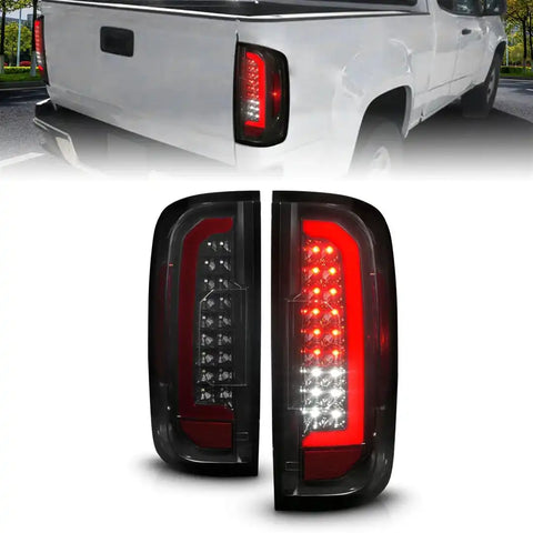 ANZO USA 311435 Tail Light Assembly LED Smoke Lens Black Housing Red/ White Set