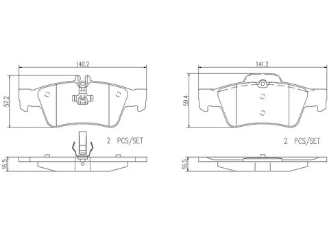 BREMBO P50052N DISC BRAKE PAD SET