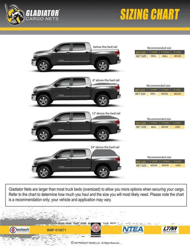 GLADIATOR CA SGN-100 GLADIATOR CARGO NET - SM