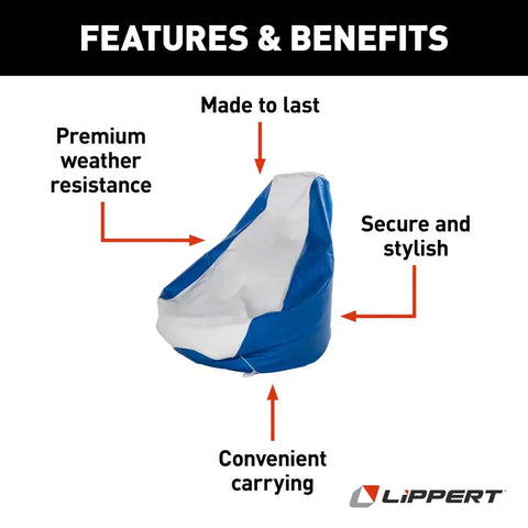 TAYLOR MADE 81002 TEARDROP MARINE BEANBAG WHT BLU