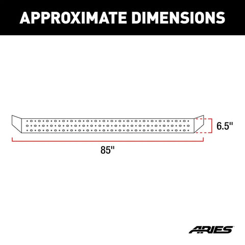 ARIES 20555563 RIDGESTEP 6-1/2' X 85' BLACK STEEL