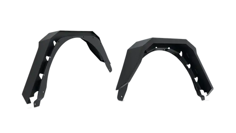 BODY ARMOR JL-6103 FENDER FLARE; REAR; METAL; BLACK;