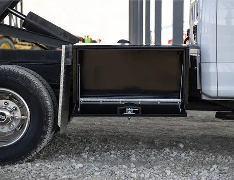 Buyers Products 1702305 Tool Box Underbody 1 Recessed Drop Door Smooth Gloss Bla