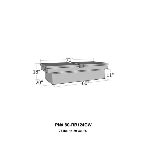 Westin 80-RB124GW - Brute Gull Wing Lid Tool Box
