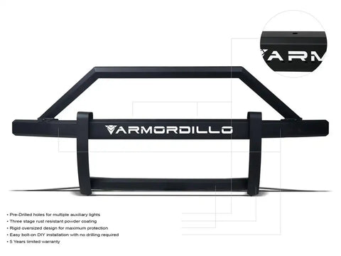 Armordillo USA 8702161 2016-2022 Toyota Tacoma AR2 Pre-Runner Guard - Matte Black.
