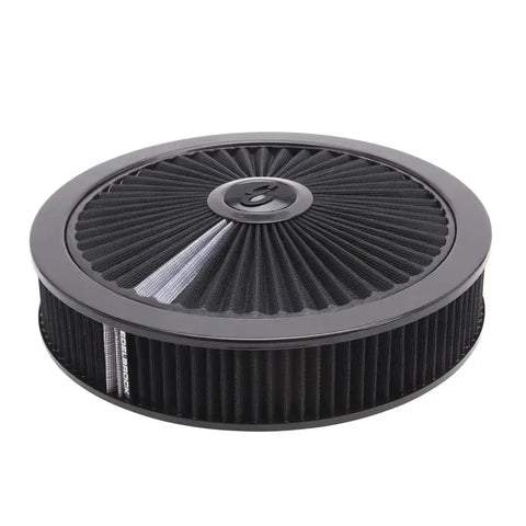 EDELBROCK 43662 A/C 14' ROUND CHROME/BLCK