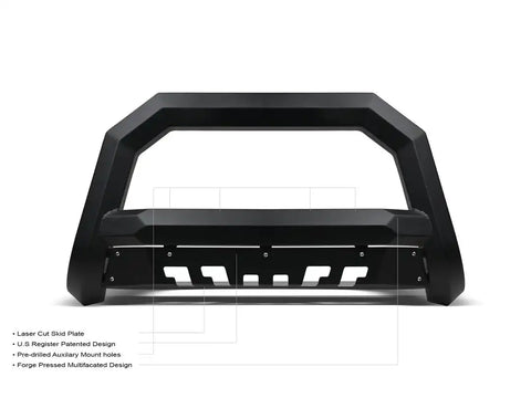 Armordillo 8719916 Bull Bar Rayden Series Powder Coated Matte Black Steel With L