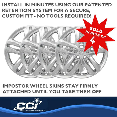 Coast To IWCIMP415X 19 Inch 5 Double Spoke Chrome Plate Plastic Set Of 4