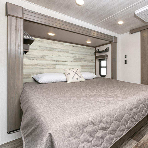 GENESIS PROD 467328 WHITEWASH PLANKED WOOD 50' WALL KIT