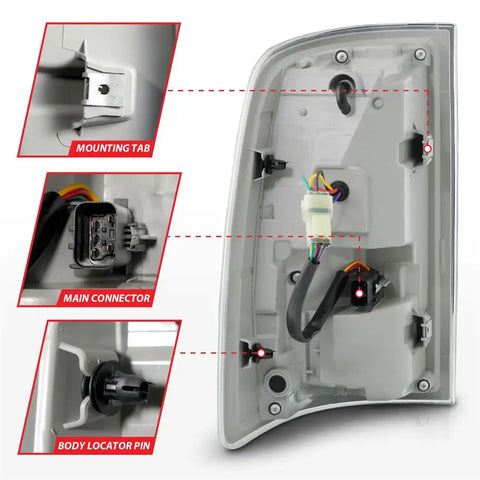 ANZO USA 311472 Tail Light Assembly LED Smoke Lens Black Housing Red Brake Light/
