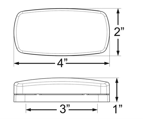 LED M/C;OVAL;WHT; RED