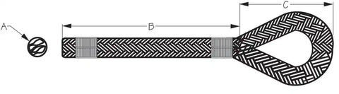 SEA DOG 302110010BK-1 DOUBLE BRAIDED NYLON DOCK LINE