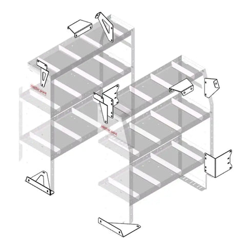 Weather Guard 9751-3-01 TRANSIT CONNECT LWB SHELVING INSTAL