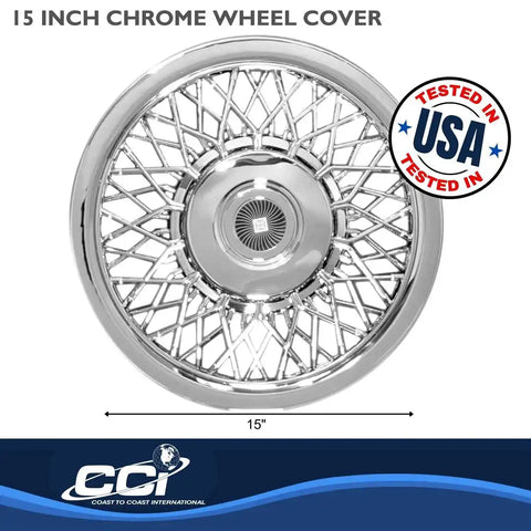 Coast To IWC1215 Universal 15 Inch Chrome Plated Plastic Set Of 4