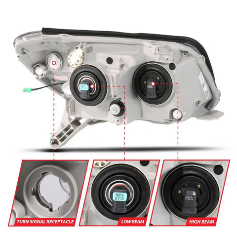 ANZO 111616 LED BAR PROJECTOR BLACK HEADLIGHT