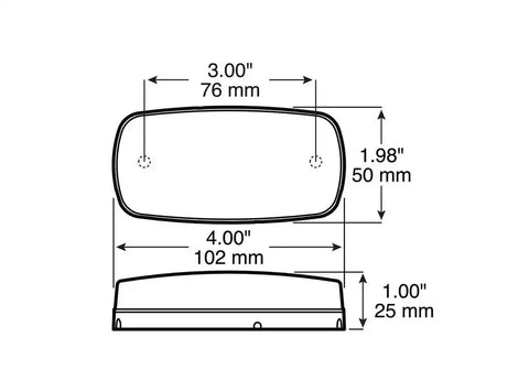 OVAL CLEARANCE LIGHT AMBE