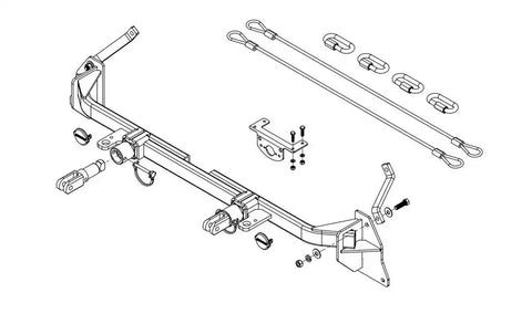 Demco RV 9519360 Vehicle Baseplate Tabless Single Lug With Safety Hooks 22-24 Ford Maverick
