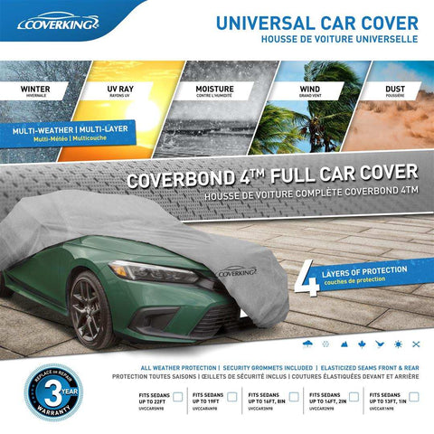 COVERKING UVCCAR4N98 UNIVERSAL COVER FITS SEDANS UP TO 1