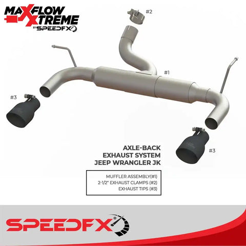 AXLE-BACK EXHAUST SYSTEM JEEP JK