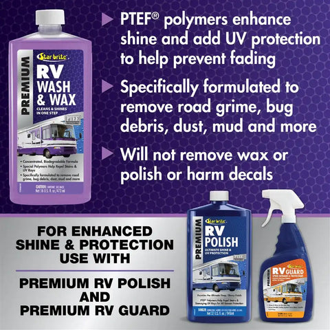 RV WASH & WAX 16 OZ.