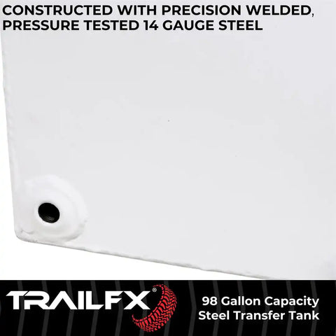 98 GAL WHITE STEEL RECTANGLE TANK