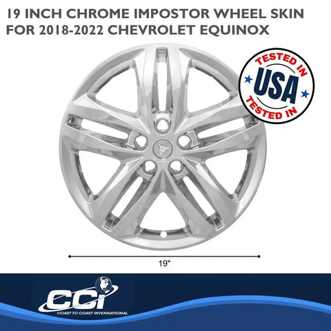 Coast To IWCIMP415X 19 Inch 5 Double Spoke Chrome Plate Plastic Set Of 4