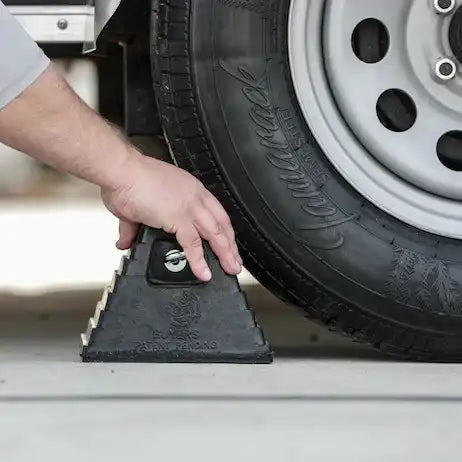 Buyers Products WC6810L Wheel Chock Black Rubber Single 6 Inch Height