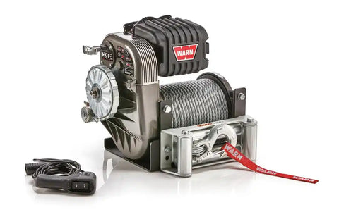 Warn 38631 - 12 Volt 9000 LB Cap 150 Ft Wire Rope Roller Fairlead
