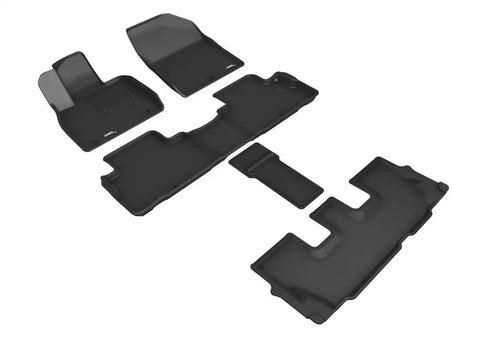 3D MATS/U-AC L1HY10101509 3D KAGU FLOOR MAT 3 ROW SET BLACK