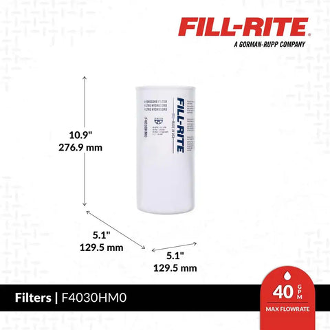 FILL RITE F4030HM0 40 GPM 30 MICRON WATER DETECTING FI