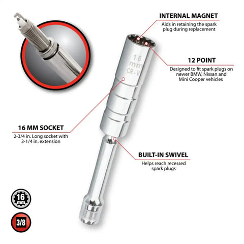3/8'DR.16MM12PTMAGSPARKPLUGS