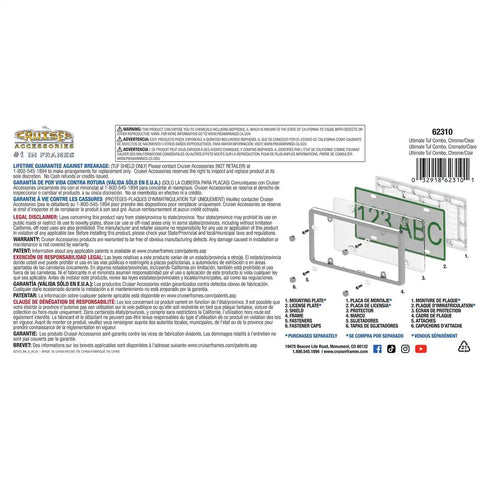 CRUISER 62310 NOVELTY PLATE LOCK CHROM