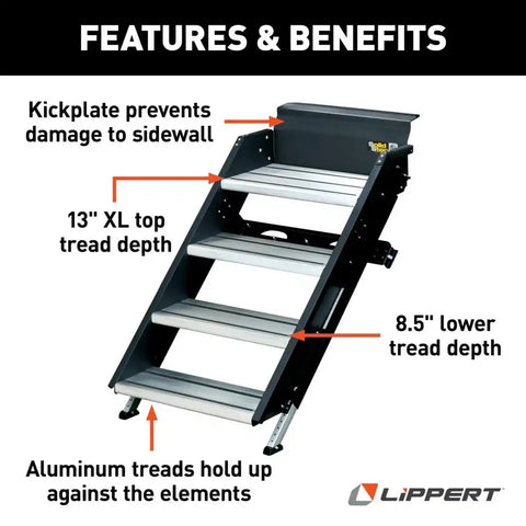 Lippert Components 791574 Entry Step SolidStep 26' GEN 3 QUAD STEP
