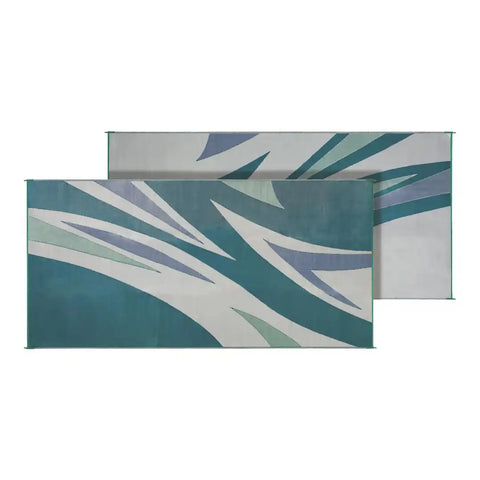 MAT SUMMER WAVES 8X16 GRN/BLUE