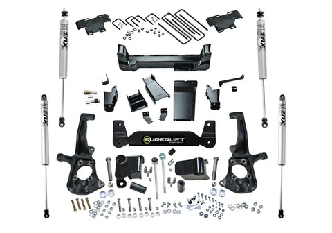 Superlift K150F 6 Lift Kit w/ FOX Shocks - 11-18 (19 Leg/Lim) Silv/Sierra 2500HD/3500HD