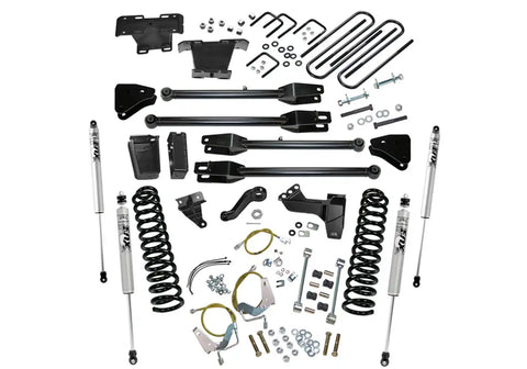 Superlift K234F 6 Lift Kit w/ FOX Shocks - 08-10 F250/350 4WD Diesel 4-Link Arms