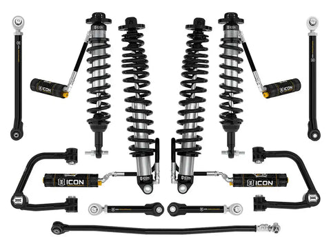 ICON Vehicle Dynamics FRDK_K40017TX ICON 2021-2023 Bronco Sasquatch 2-3" Lift Stage 7 Suspension System Tubular UCA Heavy Rate Rear Spring