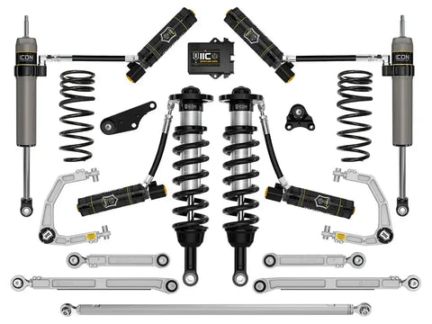 ICON Vehicle Dynamics FRDK_K53303 ICON 2024 Toyota Tacoma 1.25-3" Lift Stage 13 Suspension System Billet UCA